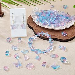125G Gradient Color Transparent Glass Beads&nbsp;GLAA-TA0003-58A