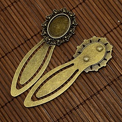 18x13mm Clear Domed Glass Cabochon Cover for DIY Alloy Portrait Bookmark Making&nbsp;DIY-X0124-AB-NR