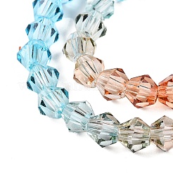 Gradient Color Baking Paint Glass Bead Strands&nbsp;X1-DGLA-A039-T4mm-A016