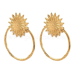 304 Stainless Steel Flower Stud Earrings&nbsp;EJEW-I320-16G