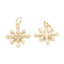 Brass Clear Cubic Zirconia Pendants&nbsp;ZIRC-B010-28G