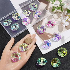 16Pcs Octagon Sew on Glass Rhinestone&nbsp;GLAA-SP0001-83B-01