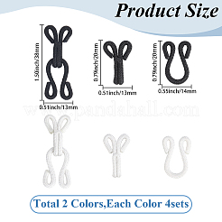8Bags 2 Colors Brass Garment Hook and Eye&nbsp;KK-CY0001-19