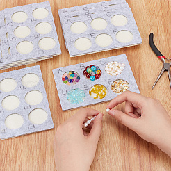 6-Hole Felt Bead Design Boards&nbsp;TOOL-WH0127-38C