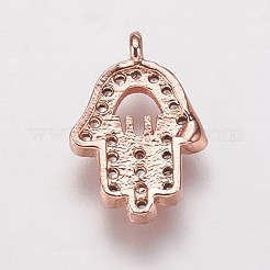 Brass Cubic Zirconia Charms&nbsp;KK-P134-29RG