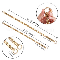 4Pcs 2 Styles Aluminum Chain Bag Strap&nbsp;AJEW-SZ0001-69