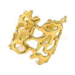 Ion Plating(IP)  304 Stainless Steel Cuff Bangles for Women&nbsp;BJEW-D050-02G