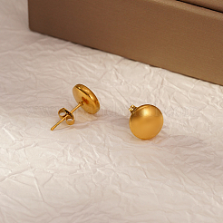 Simple 304 Stainless Steel Geometric Flat Round Stud Earrings&nbsp;MY6904