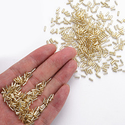 Plated Glass Bugle Beads&nbsp;SEED-S046-01A-22