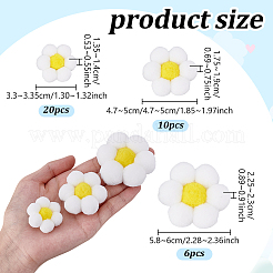36Pcs 3 Styles Sunflower Yarn Ornament Accessories&nbsp;DIY-NB0014-87B