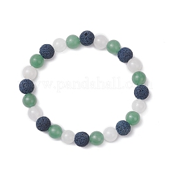 Natural Mixed Gemstone Stretch Bracelets for Men Women&nbsp;BJEW-JB12492