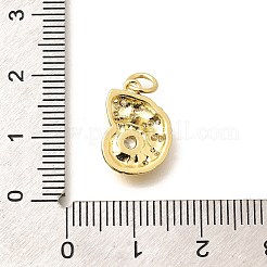 Brass Micro Pave Clear Cubic Zirconia Pendants&nbsp;X-KK-Q040-08G