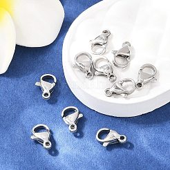 Tarnish Resistant 316 Surgical Stainless Steel Lobster Claw Clasps&nbsp;STAS-316-FL10A