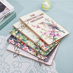 Wooden 2-Ring Loose Leaf Binder Postcard Phote Album Cover&nbsp;DIY-WH0547-065