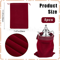 Velvet Jewelry Drawstring Pouches&nbsp;ABAG-WH20013-01C