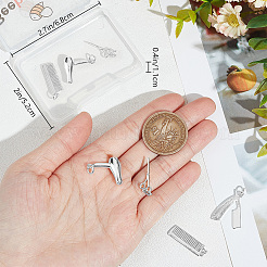 8Pcs 4 Styles  Barber Tool Theme Brass Pendants&nbsp;KK-BBC0022-04