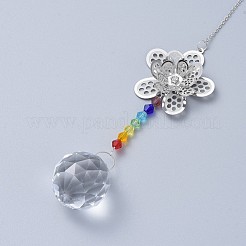 Crystals Chandelier Suncatchers Prisms Chakra Hanging Pendant&nbsp;AJEW-I040-06P