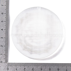 Flat Round Natural Selenite Slice Coasters&nbsp;DJEW-C015-02G