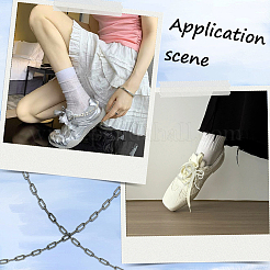 6Pcs 3 Styles Alloy Plastic Pearl Shoe Decoration Chain&nbsp;AJEW-CP0006-50