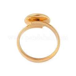 Adjustable 304 Stainless Steel Finger Rings Components&nbsp;STAS-L193-G-10mm-A