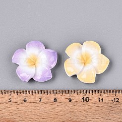 Plumeria Flower Opaque Resin Cabochons&nbsp;CRES-T025-30M-01