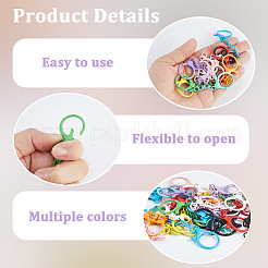 48Pcs 12 Colors Spray Painted Iron Swivel Clasps&nbsp;FIND-SC0022-75