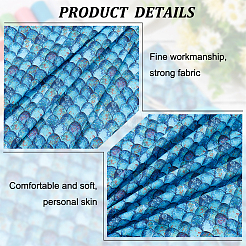 Fishscale Pattern Polyester Fabrics&nbsp;DIY-WH0292-79B
