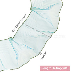 Mermaid Color Polyester Pleated Lace Trim Ribbon&nbsp;DIY-WH0401-58A