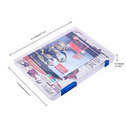 3Pcs 3 Colors Portable Transparent Plastic A4 File Box&nbsp;CON-SZ0001-15