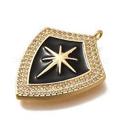 Brass Micro Pave Cubic Zirconia Pendants&nbsp;KK-U055-22G