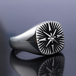 316 Stainless Steel with Cubic Zirconia Finger Rings for Men&nbsp;FS-WGEFB28-05