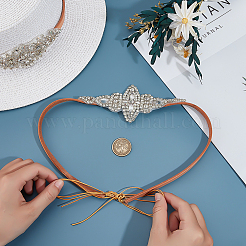 2Pcs Cowhide with Rhinestone Hat Band&nbsp;HJEW-ME00030