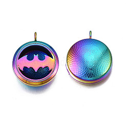 Rack Plating Alloy Locket Pendants&nbsp;PALLOY-S119-098