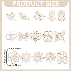150Pcs Unfinished Wood Cutouts&nbsp;DIY-GO0002-73