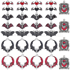 32Pcs 8 Styles Alloy Enamel Pendants&nbsp;ENAM-SC0007-41