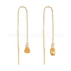 304 Stainless Steel Tassel Ear Thread for Women&nbsp;WG27079-01
