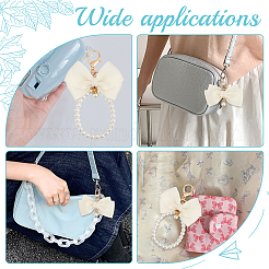 2Pcs 2 Styles Zinc Alloy with Plastic and Polyester Keychain&nbsp;KEYC-BBC0001-03