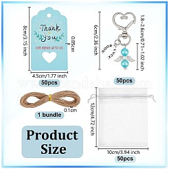 50Pcs Angel Alloy & ABS Plastic Imitation Pearl Pendant Decorations&nbsp;HJEW-OC00348