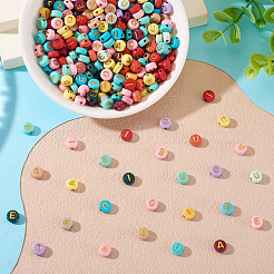 500Pcs 5 Colors Opaque Acrylic Beads&nbsp;OACR-TA0003-87