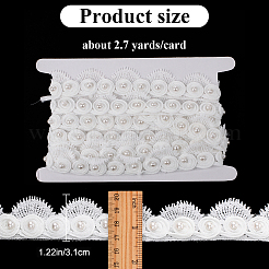 2.7~3 Yards Polyester Lace Trim&nbsp;SRIB-GF0001-30