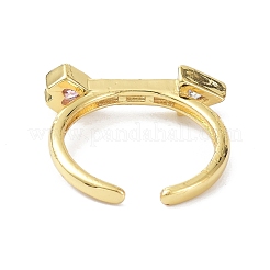 Heart Arrow Real 18K Gold Plated Cuff Rings for Girl Women Gift&nbsp;ZIRC-C021-04G