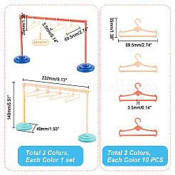 4 Sets 4 Style Plastic Doll Clothes Drying Laundry Rack Set&nbsp;DIY-GA0004-44