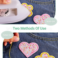8 Bags 4 Colors  Polyester Embroider Self-adhesion Thread Iron on/Sew On Patches&nbsp;PATC-TA0001-51