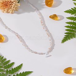 1Pc Glass Rondelle Beaded Necklaces&nbsp;NJEW-LP0007-23Z