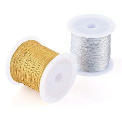 2 Rolls 2 Colors 6-Ply Round PET Metallic Thread&nbsp;MCOR-TA0001-03B