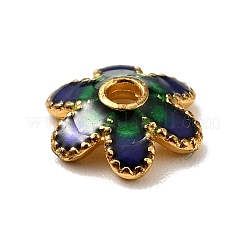 Alloy Enamel Bead Caps&nbsp;FIND-G029-03G-02