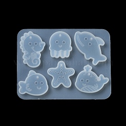 Starfish/Whale/Octopus Pendant DIY Silhouette Silicone Mold&nbsp;X1-DIY-K073-09A