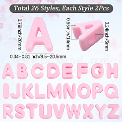 52Pcs 26 Styles Acrylic European Beads&nbsp;OACR-SP0002-38