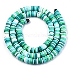 Handmade Polymer Clay Beads Strands&nbsp;X-CLAY-R089-6mm-094