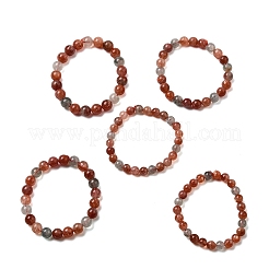 Natural Sunstone Round Beads Stretch Bracelets for Women&nbsp;BJEW-L712-A04